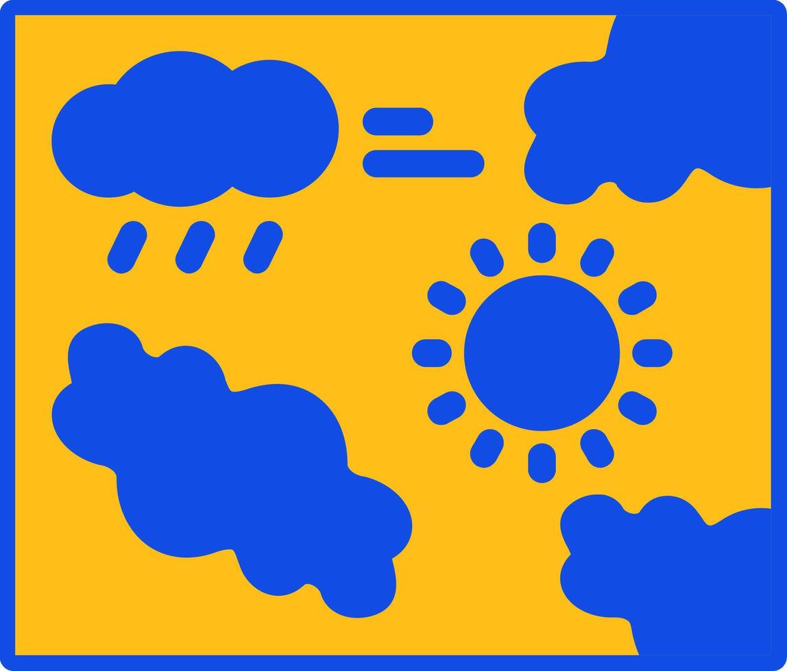 Weather map Flat Two Color Icon vector