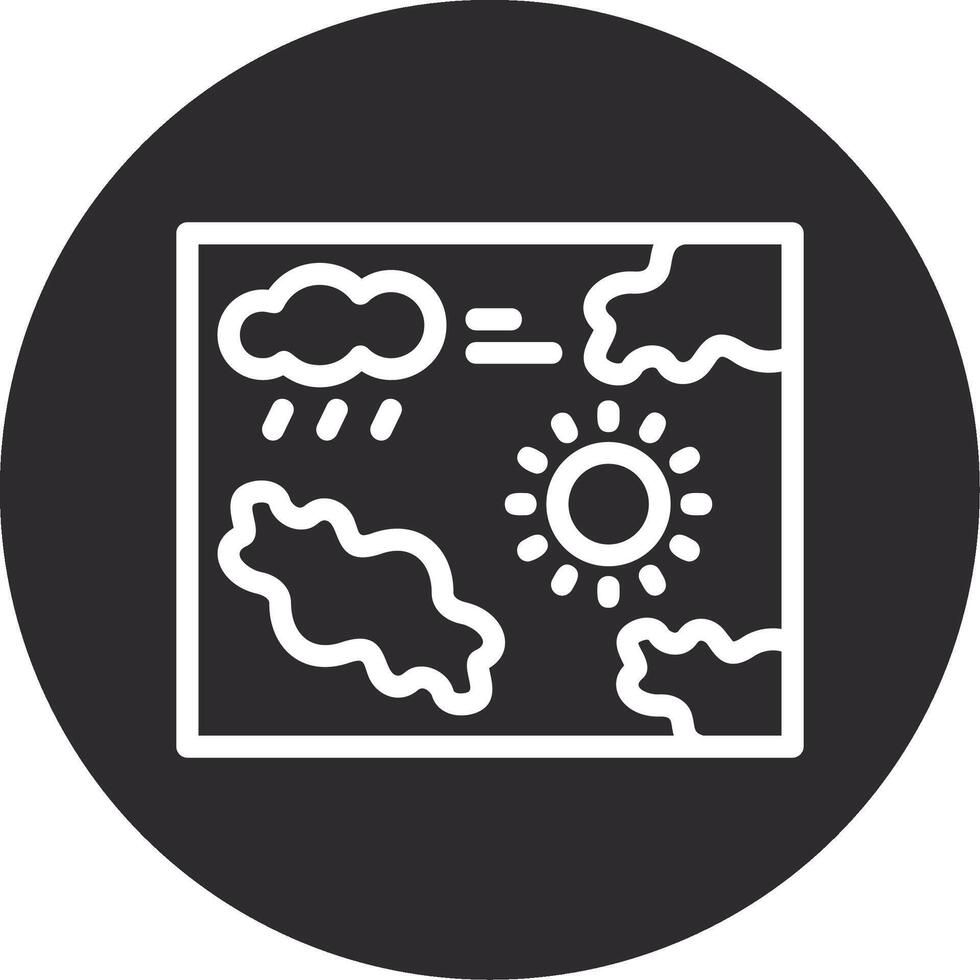 Weather map Inverted Icon vector