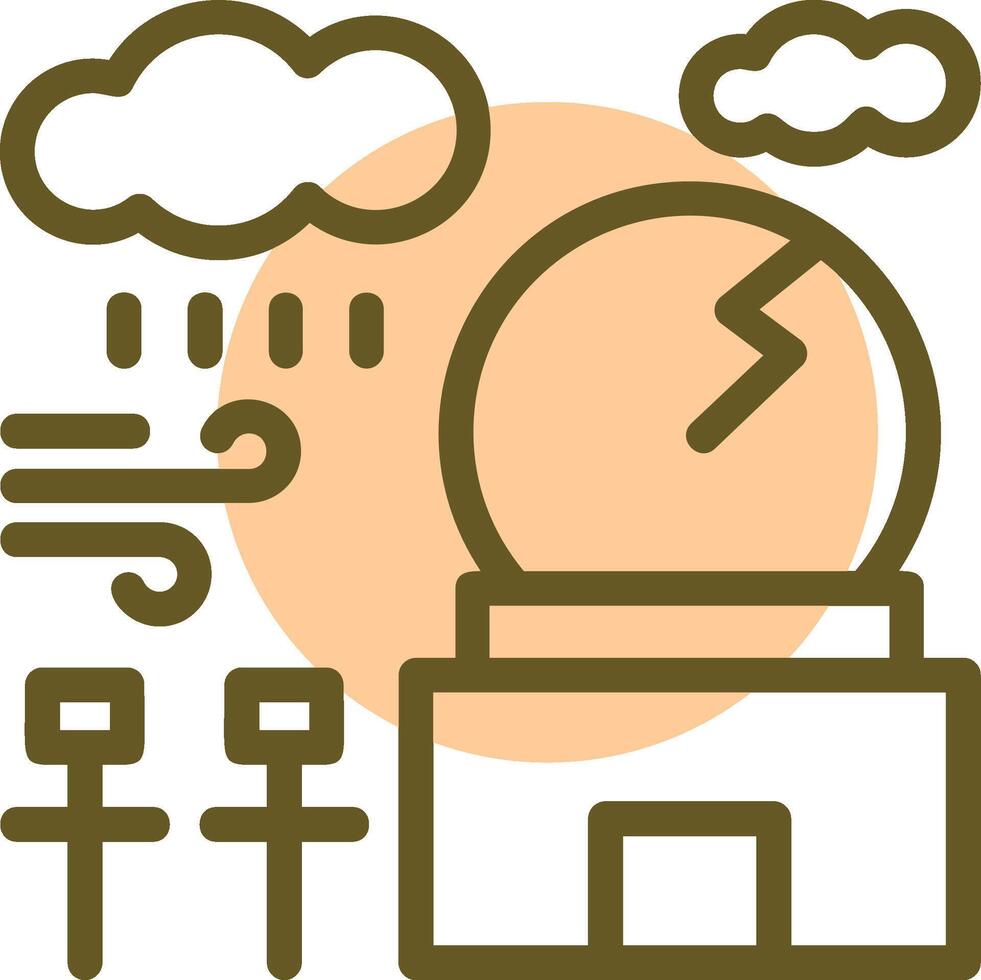 Weather station Linear Circle Icon vector