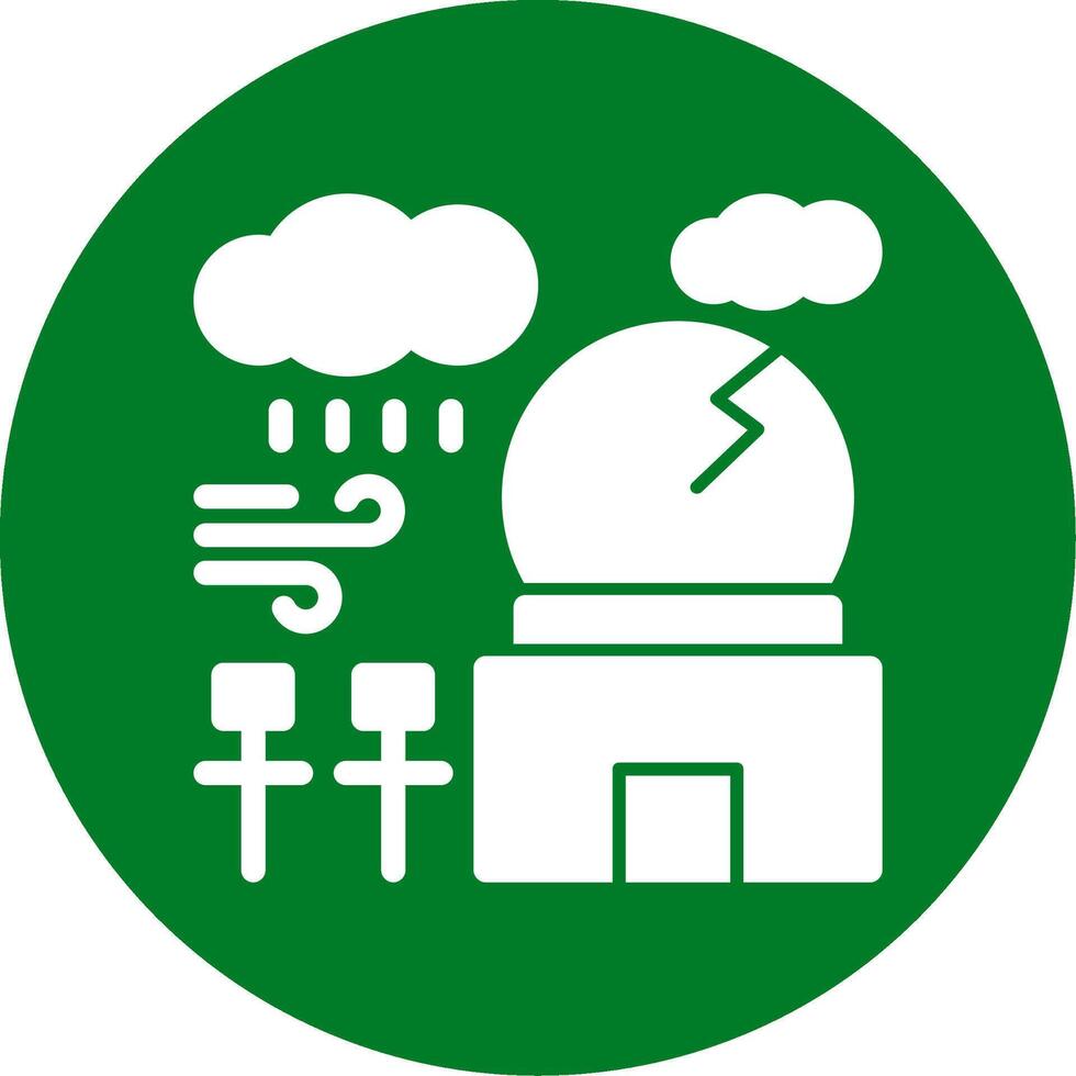 clima estación glifo circulo icono vector