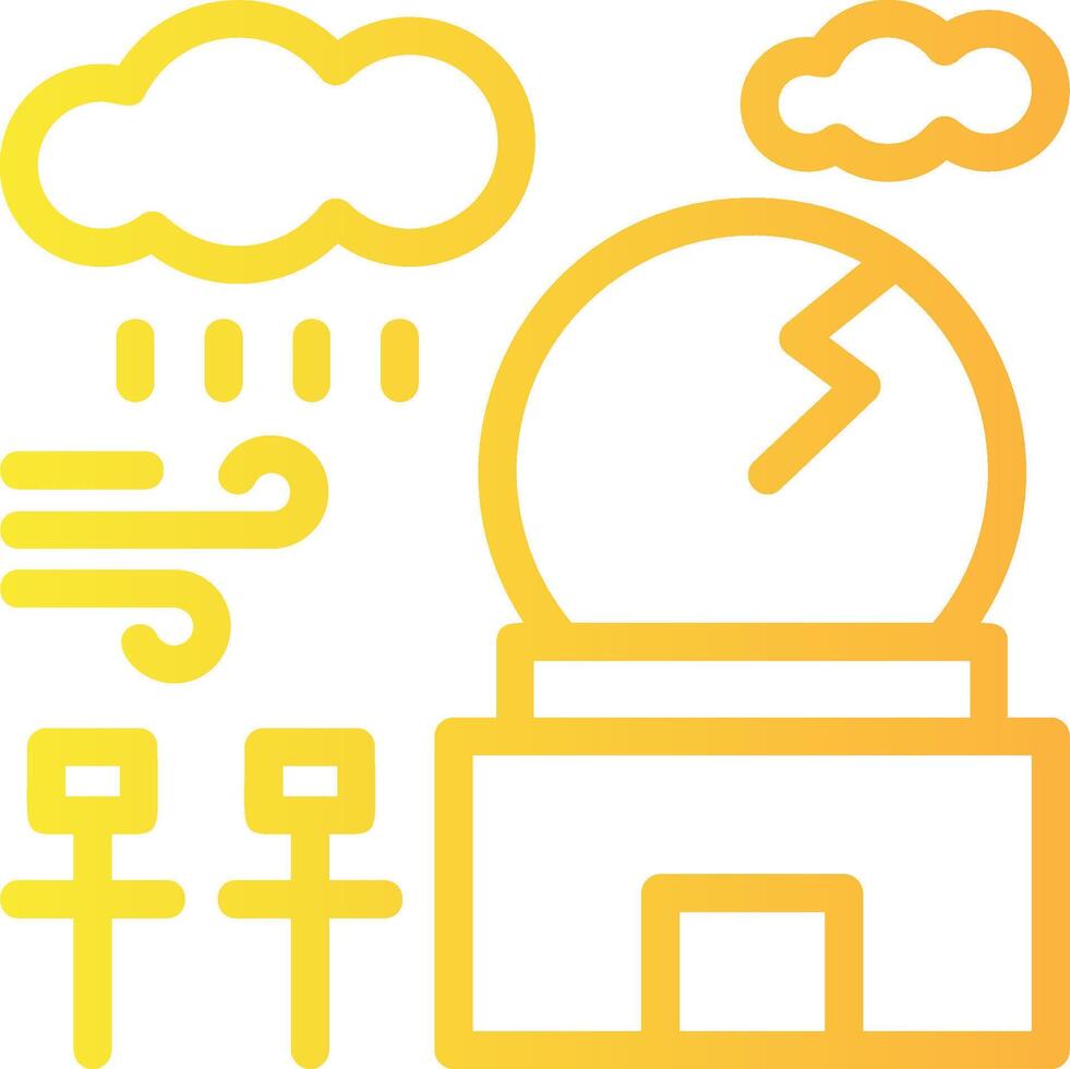 clima estación lineal degradado icono vector