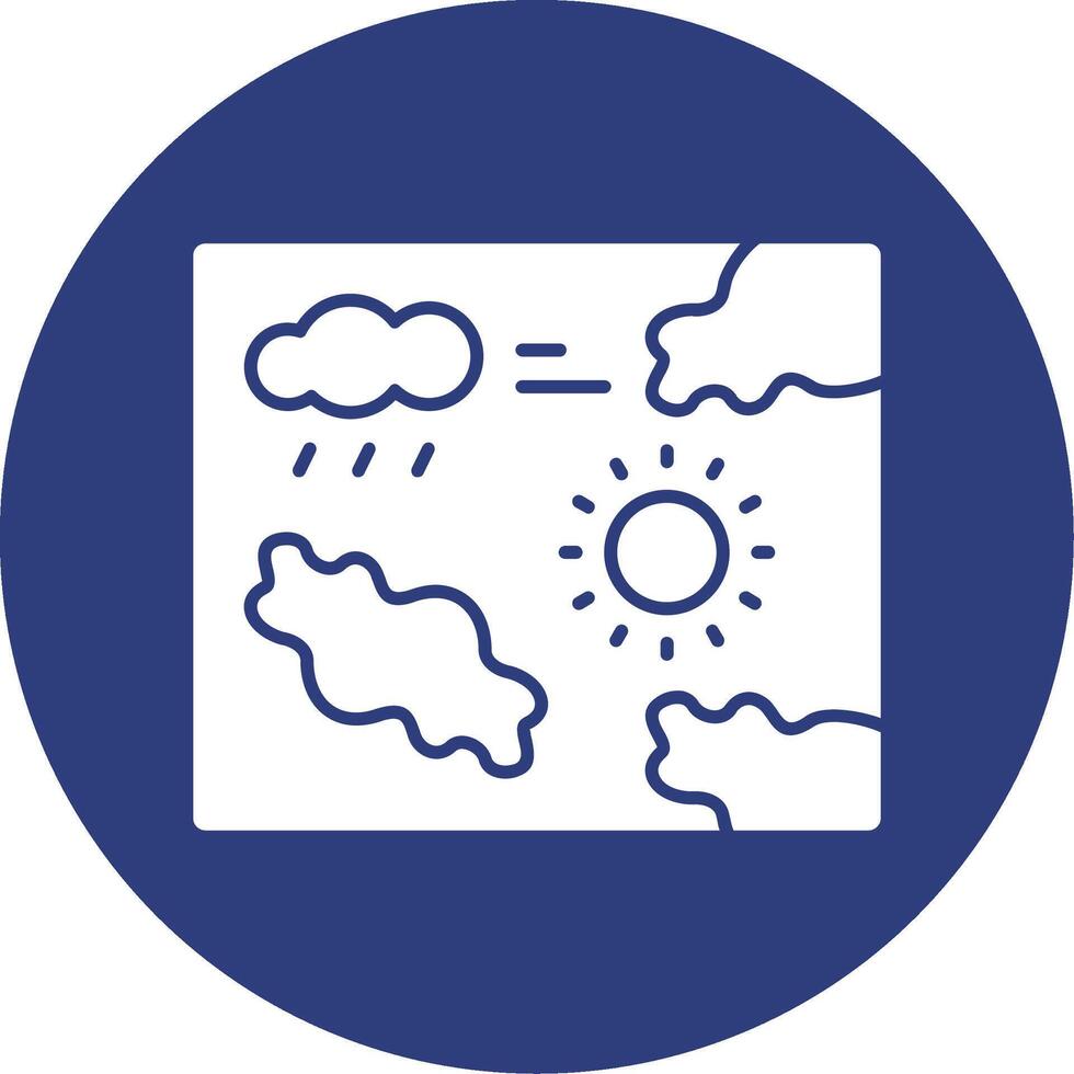 Weather map Glyph Circle Icon vector