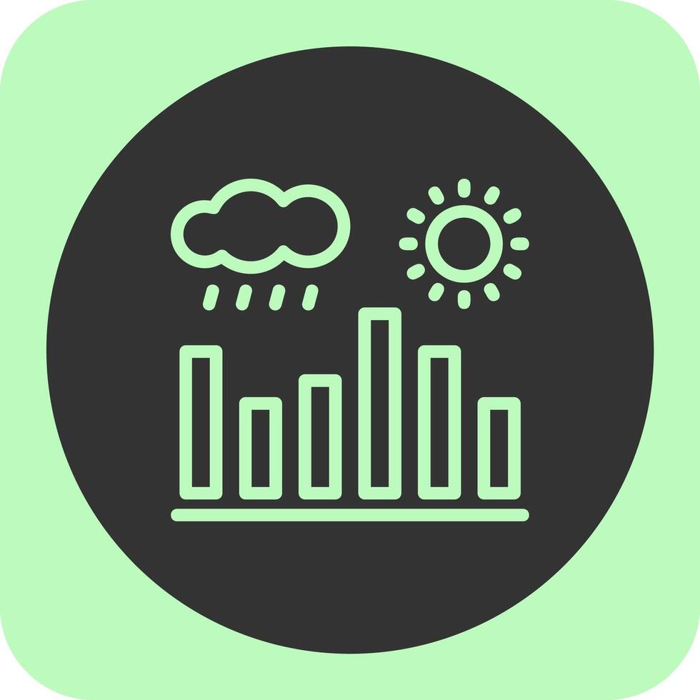 Climate data Linear Round Icon vector