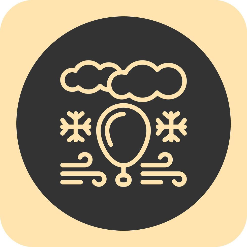 Weather balloon Linear Round Icon vector