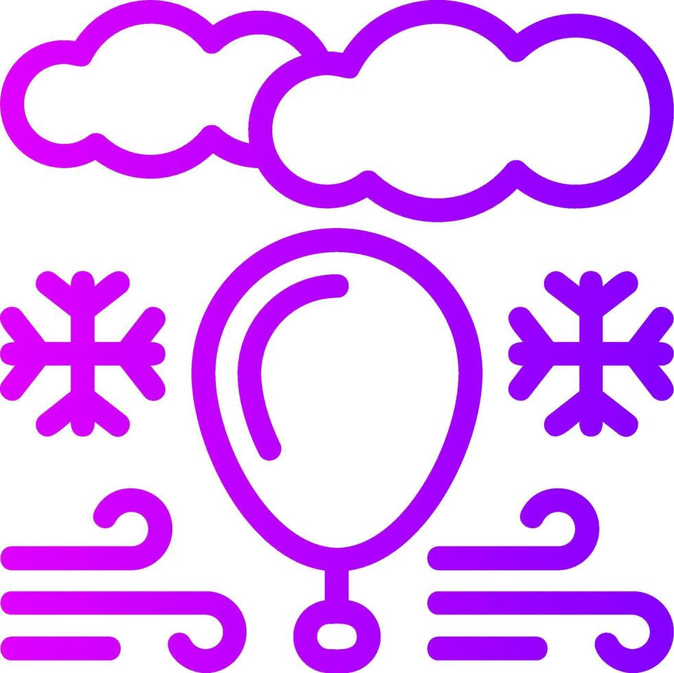 Weather balloon Linear Gradient Icon vector