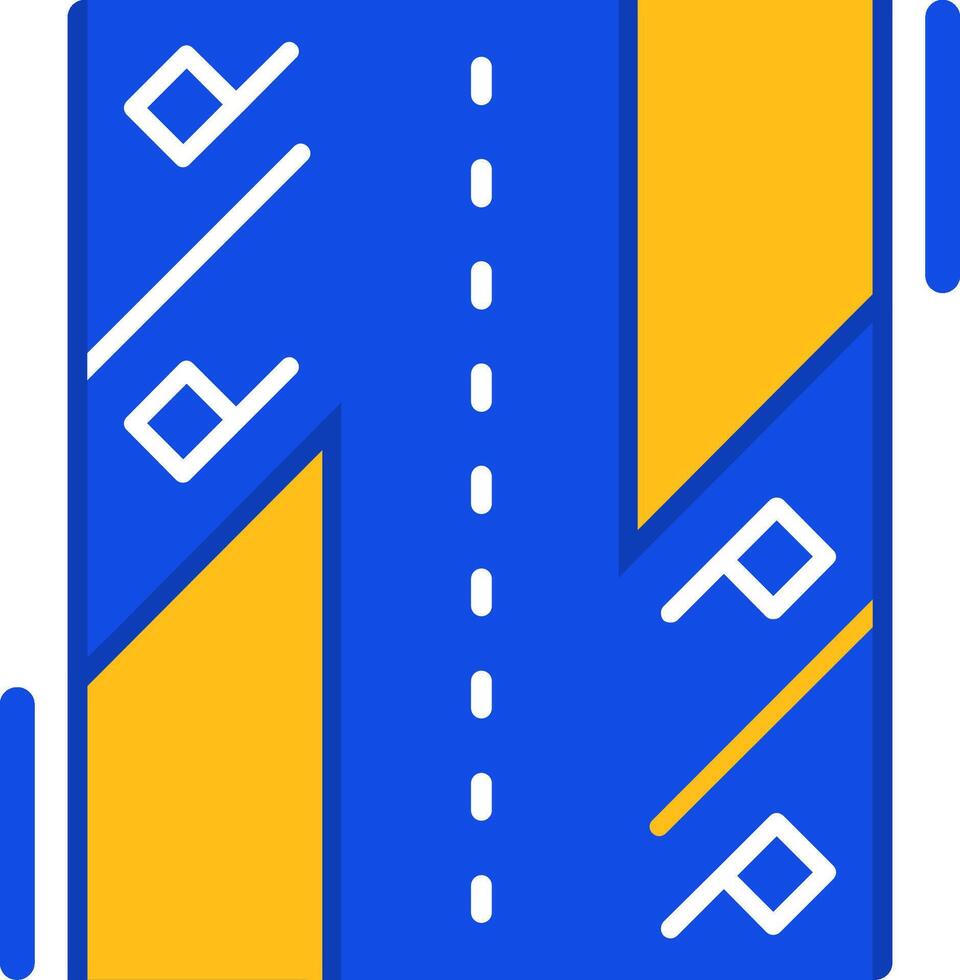 Diagonal parking Flat Two Color Icon vector