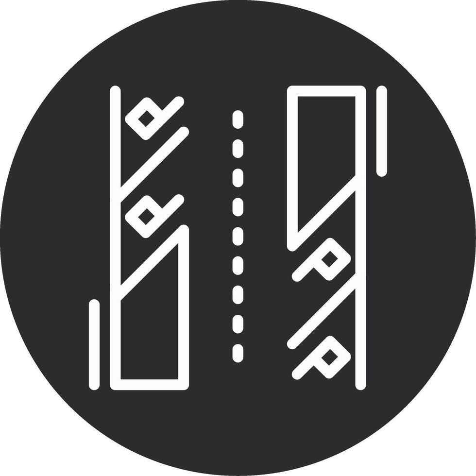 Diagonal parking Inverted Icon vector