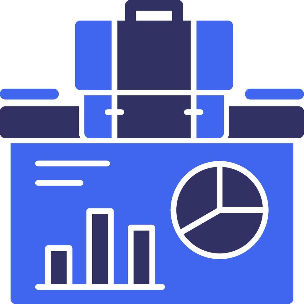 Presentation Solid Two Color Icon vector
