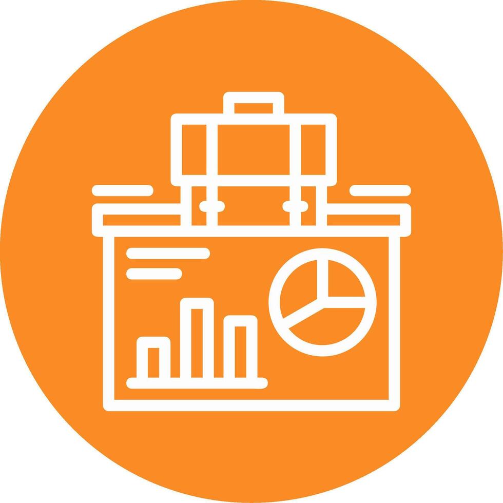 Presentation Outline Circle Icon vector