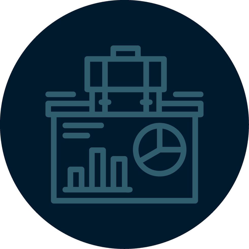 Presentation Line Multi color Icon vector