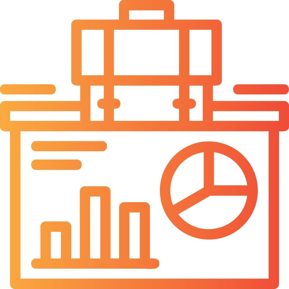 Presentation Linear Gradient Icon vector
