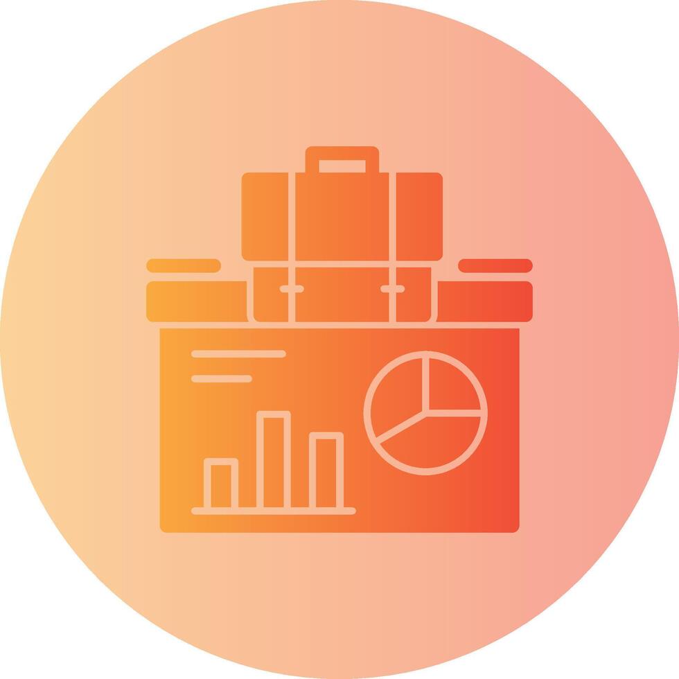 Presentation Gradient Circle Icon vector