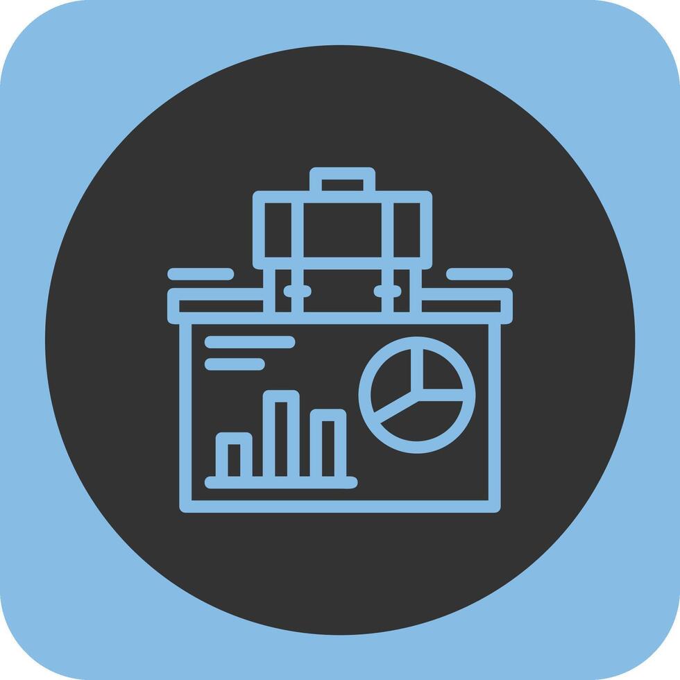 Presentation Linear Round Icon vector