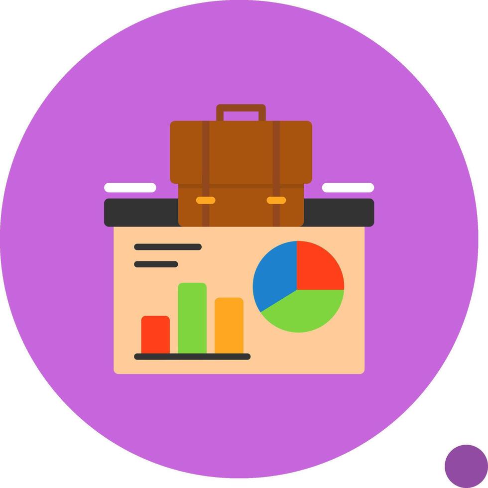 Presentation Flat Shadow Icon vector