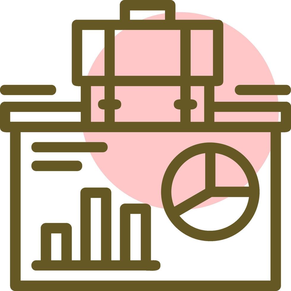 Presentation Linear Circle Icon vector