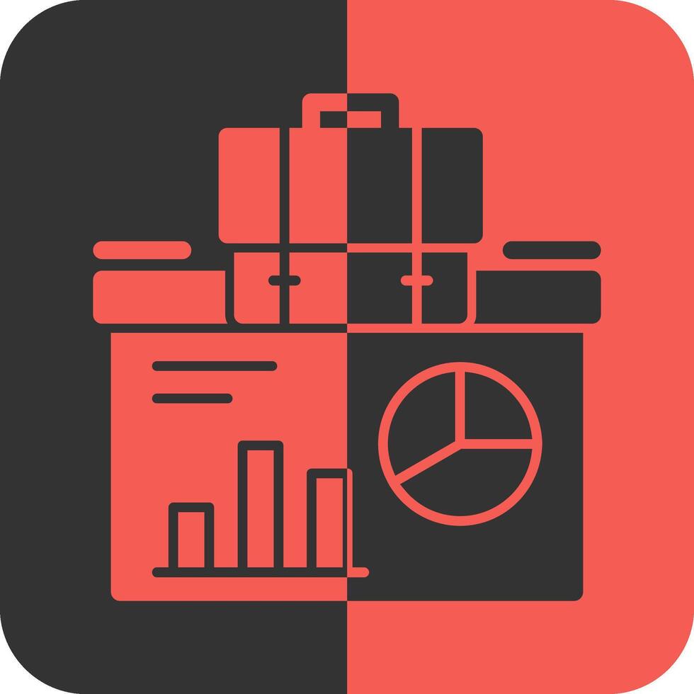 Presentation Red Inverse Icon vector