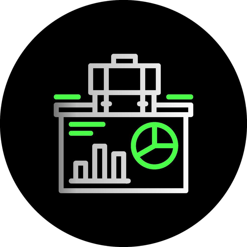 Presentation Dual Gradient Circle Icon vector