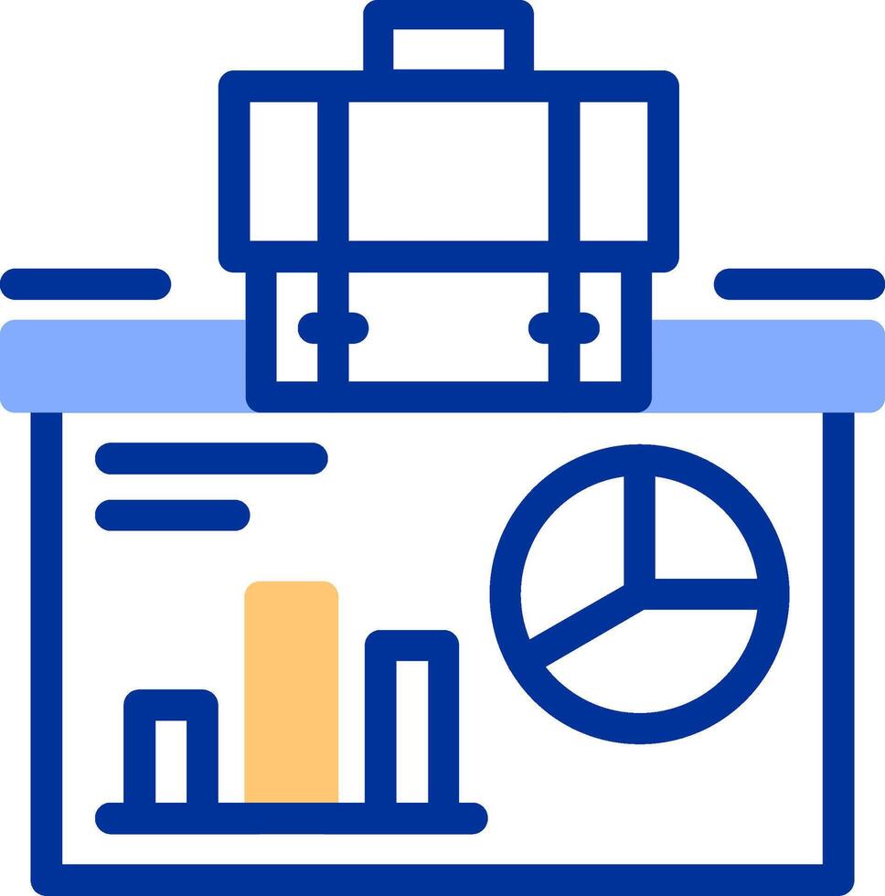 Presentation Color Filled Icon vector