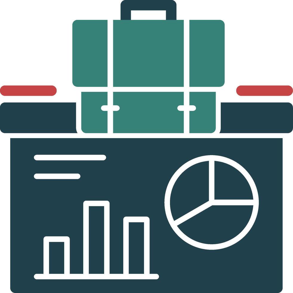 Presentation Glyph Two Color Icon vector