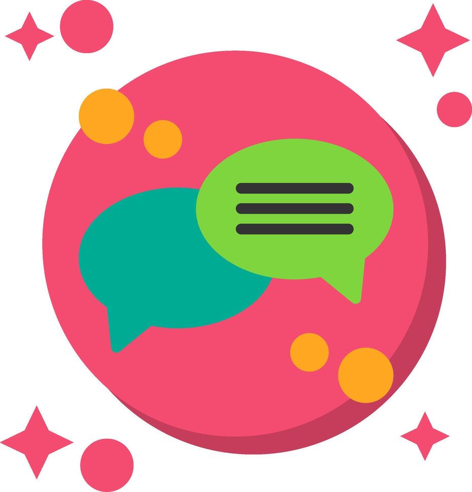 Speech bubble Tailed Color Icon vector