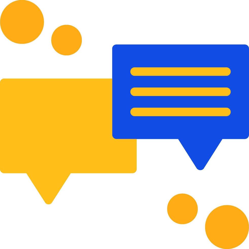 Chat bubble Flat Two Color Icon vector