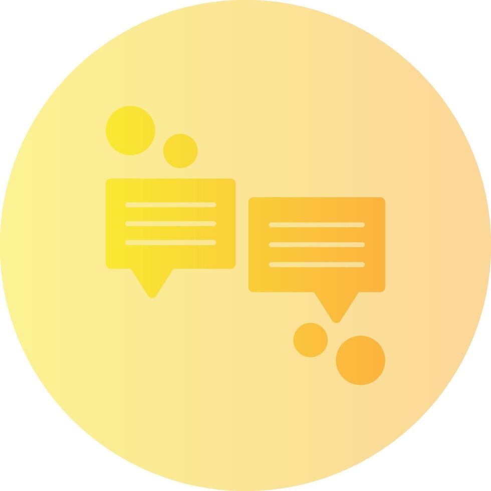 Text message Gradient Circle Icon vector