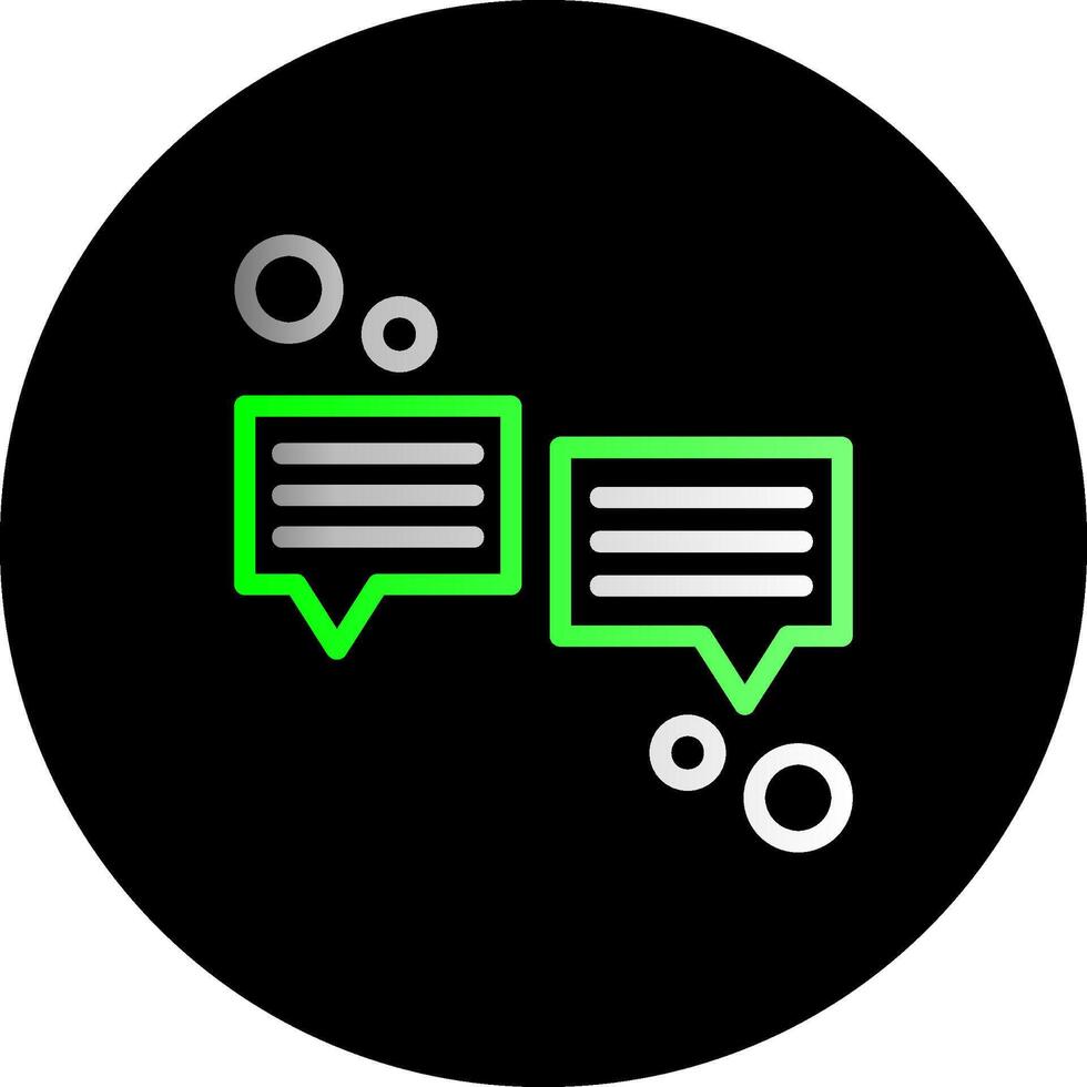 Text message Dual Gradient Circle Icon vector