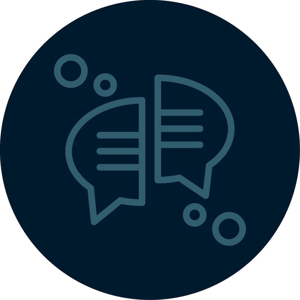 Conversation Line Multi color Icon vector