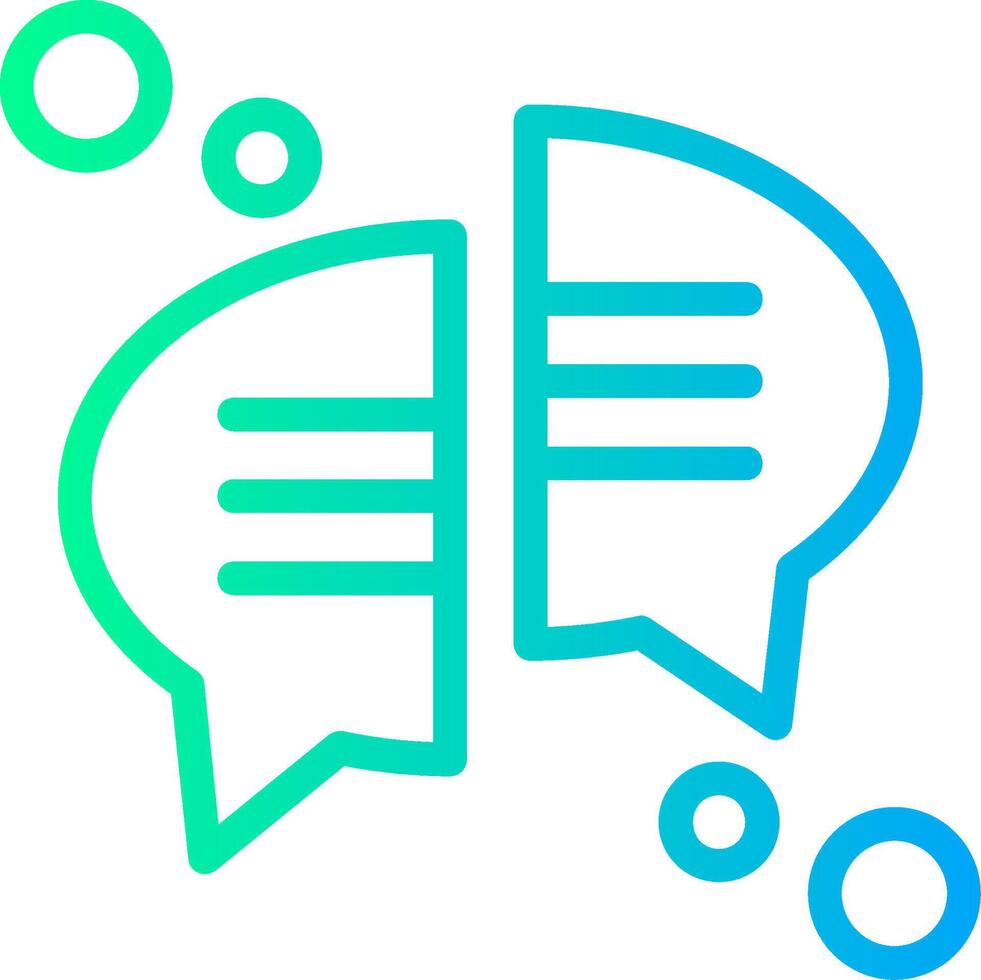 Conversation Linear Gradient Icon vector