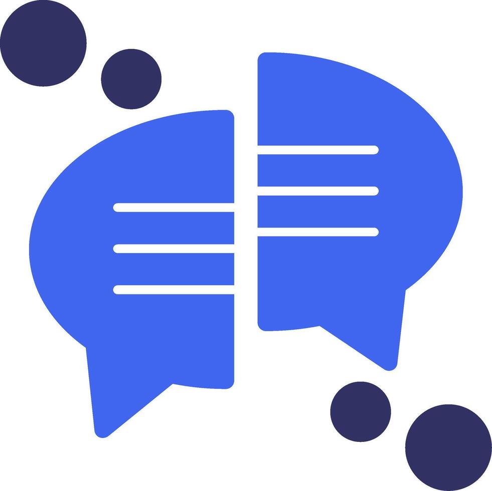 Conversation Solid Two Color Icon vector