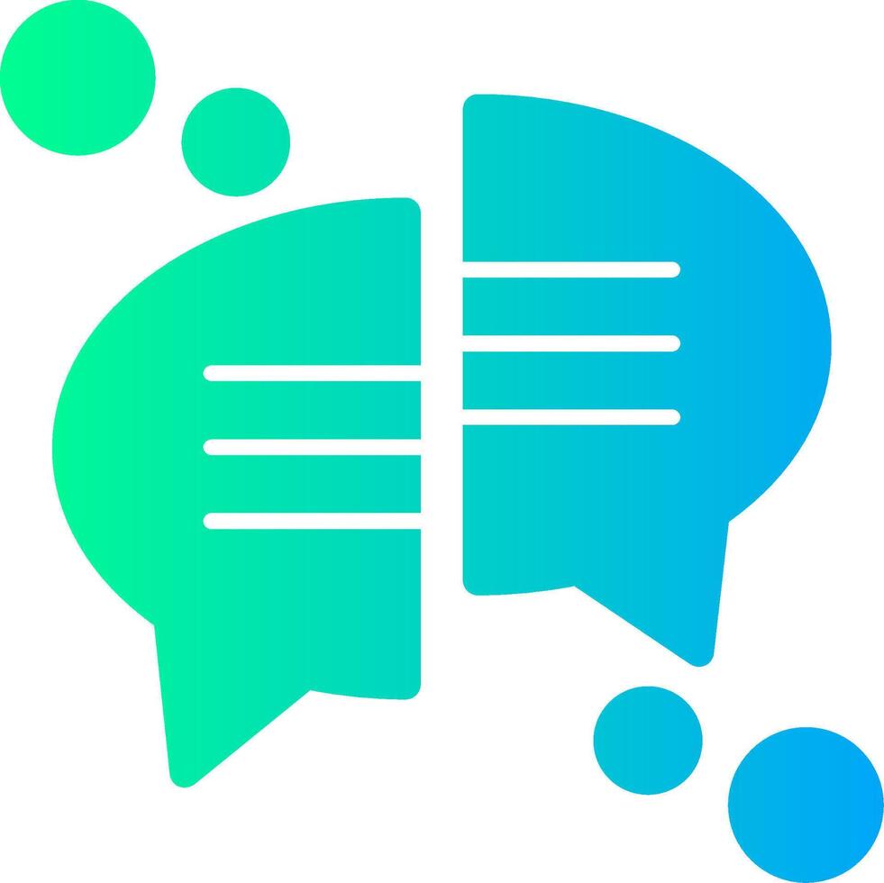 Conversation Solid Multi Gradient Icon vector