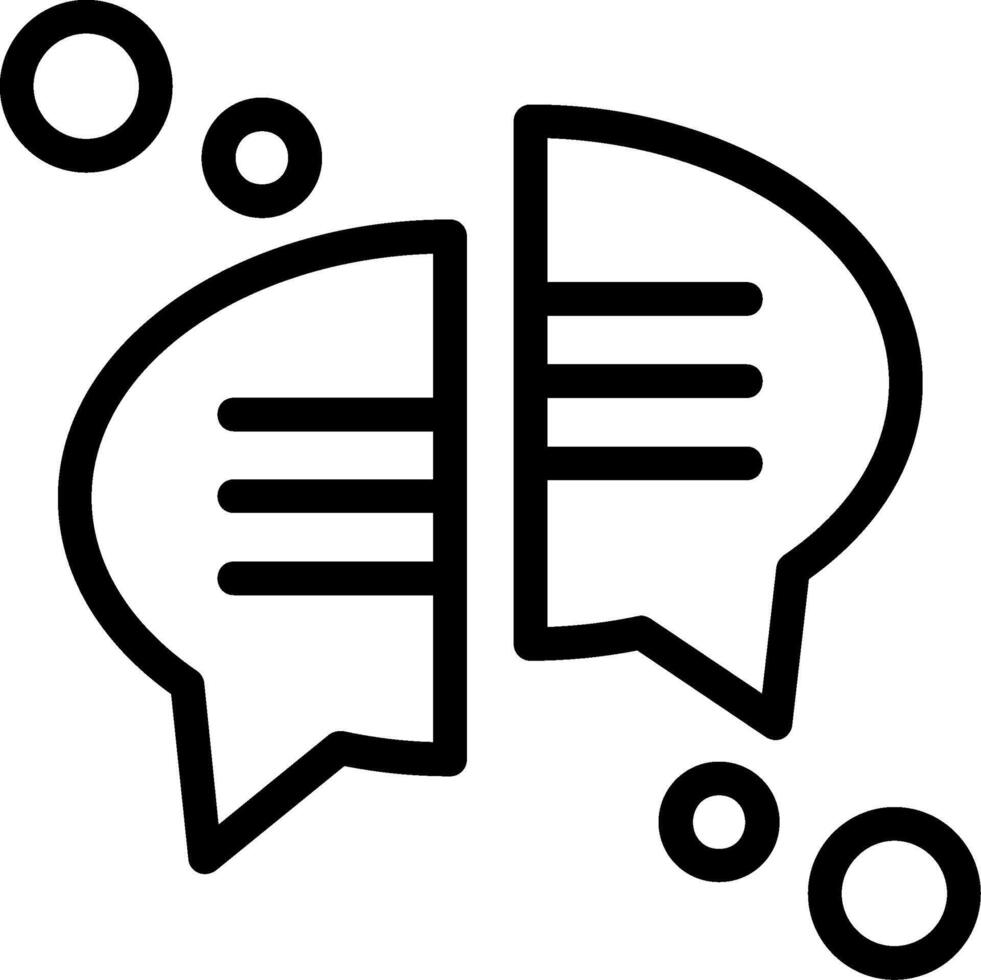 icono de línea de conversación vector