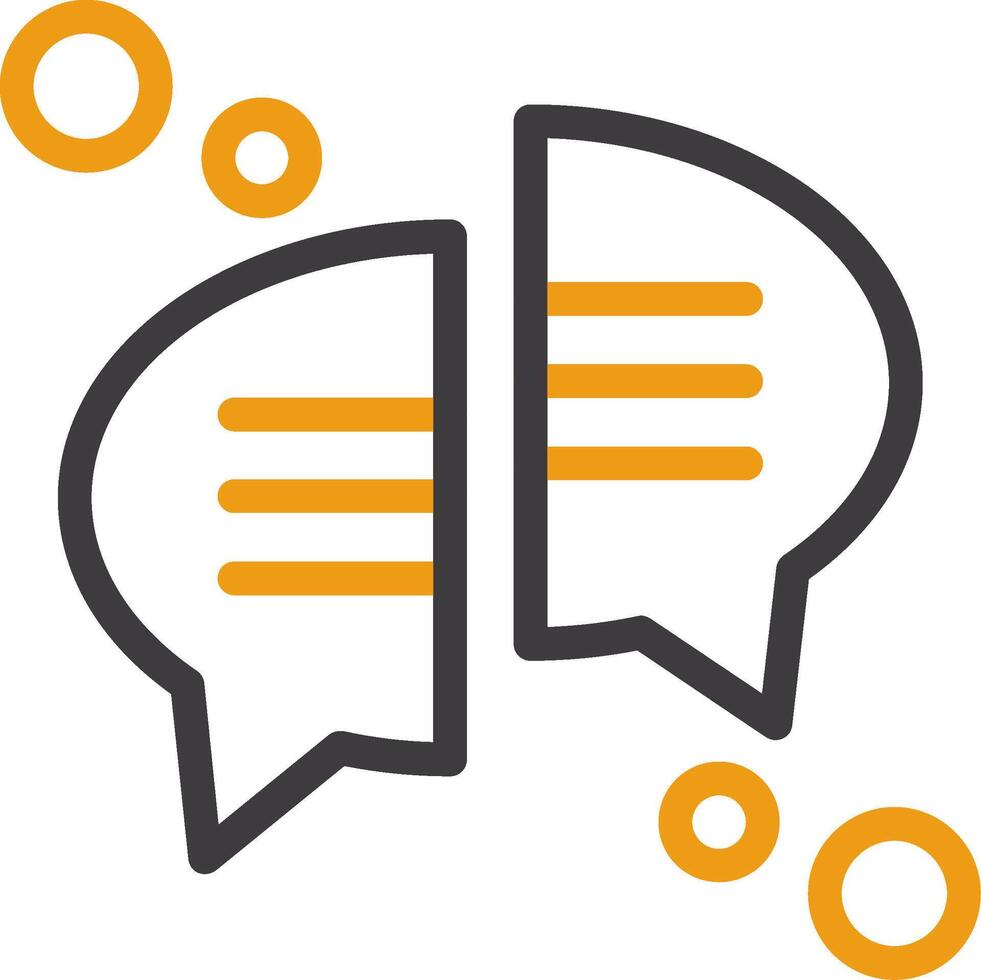 Conversation Line Two Color Icon vector