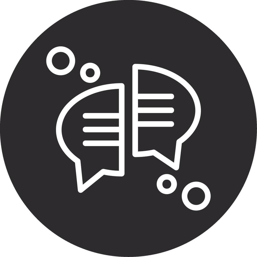 Conversation Inverted Icon vector