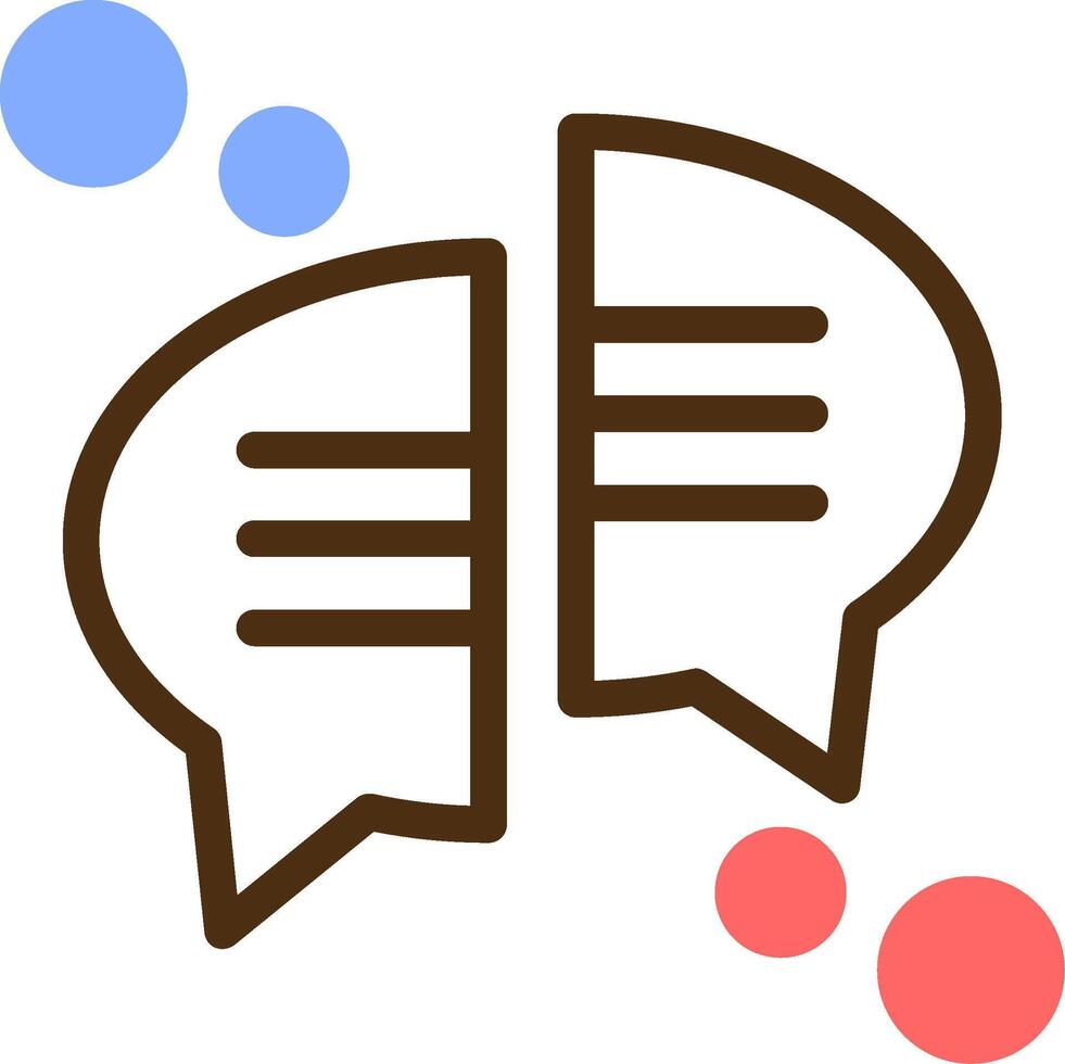 Conversation Color Filled Icon vector