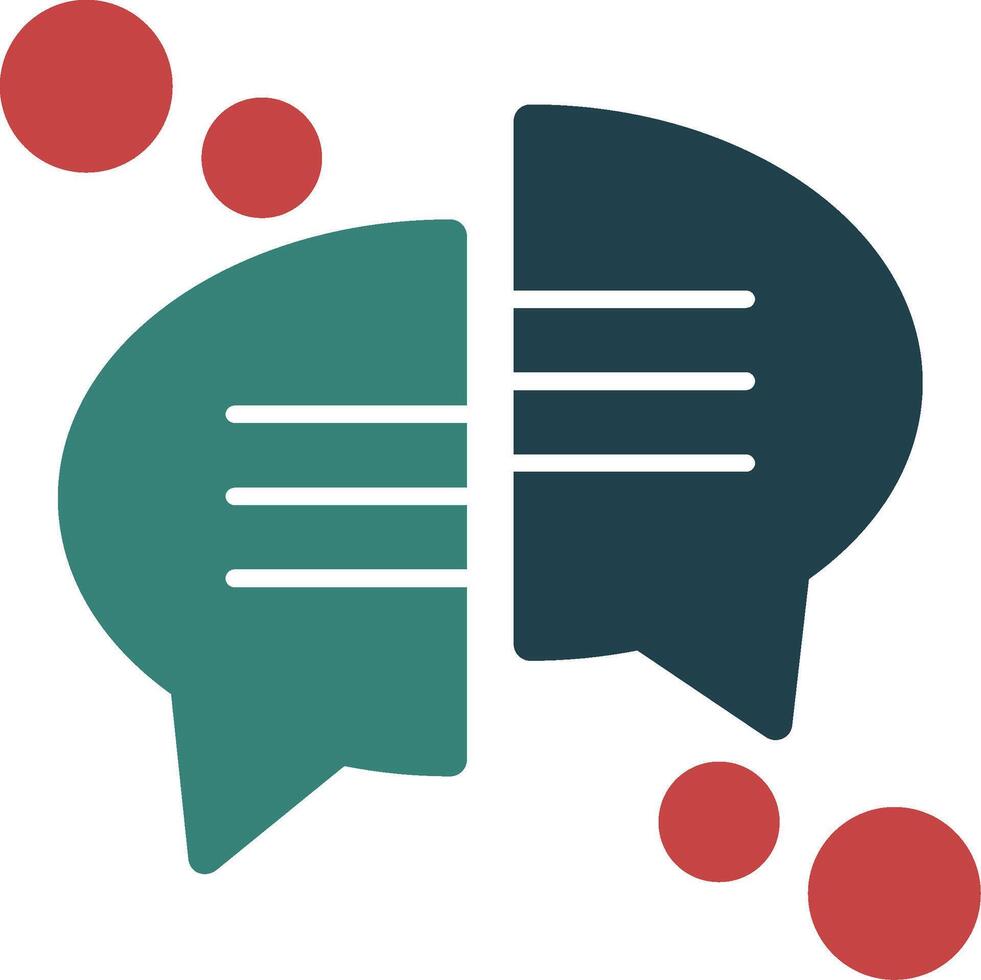 Conversation Glyph Two Color Icon vector