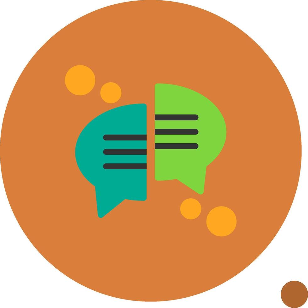 Conversation Flat Shadow Icon vector