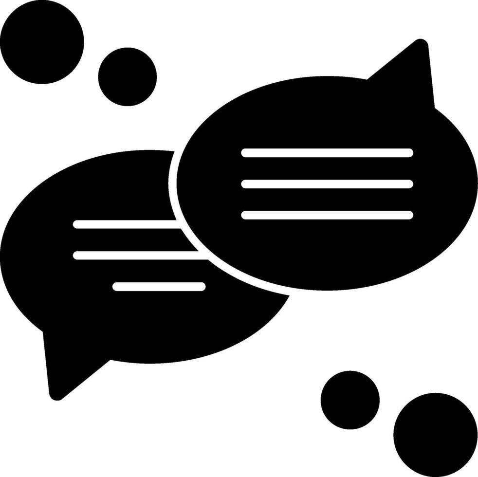 Talk Glyph Icon vector