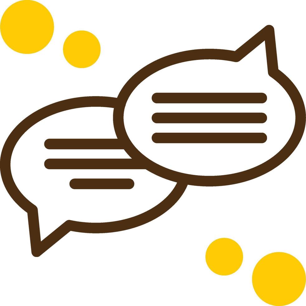 Talk Yellow Lieanr Circle Icon vector