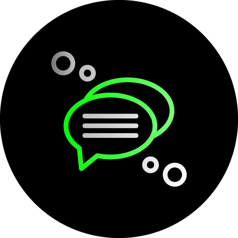 Chat Dual Gradient Circle Icon vector