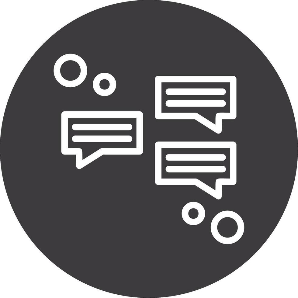 Messaging Outline Circle Icon vector