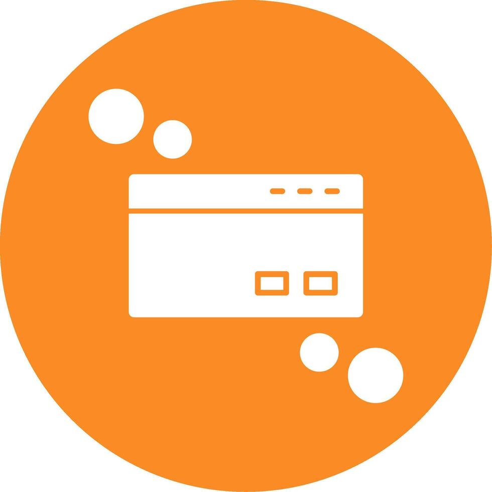 Dialogue box Glyph Circle Icon vector