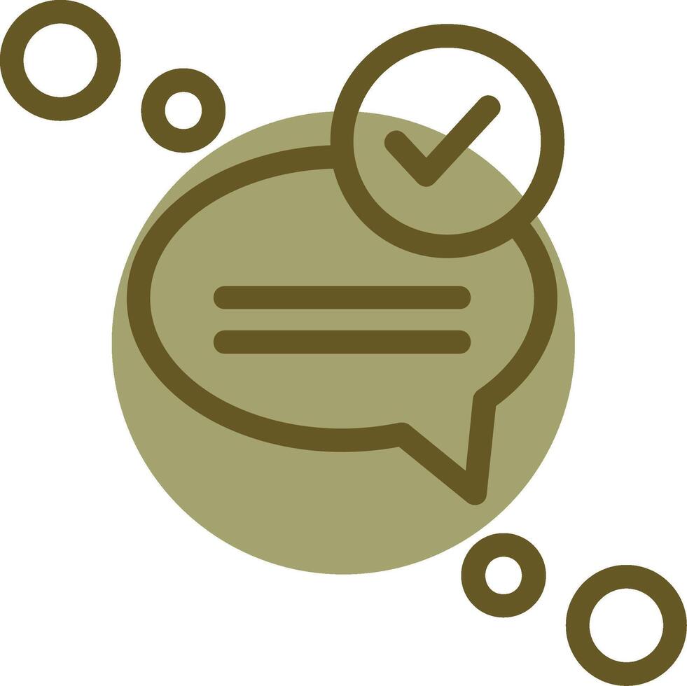 Message sent Linear Circle Icon vector
