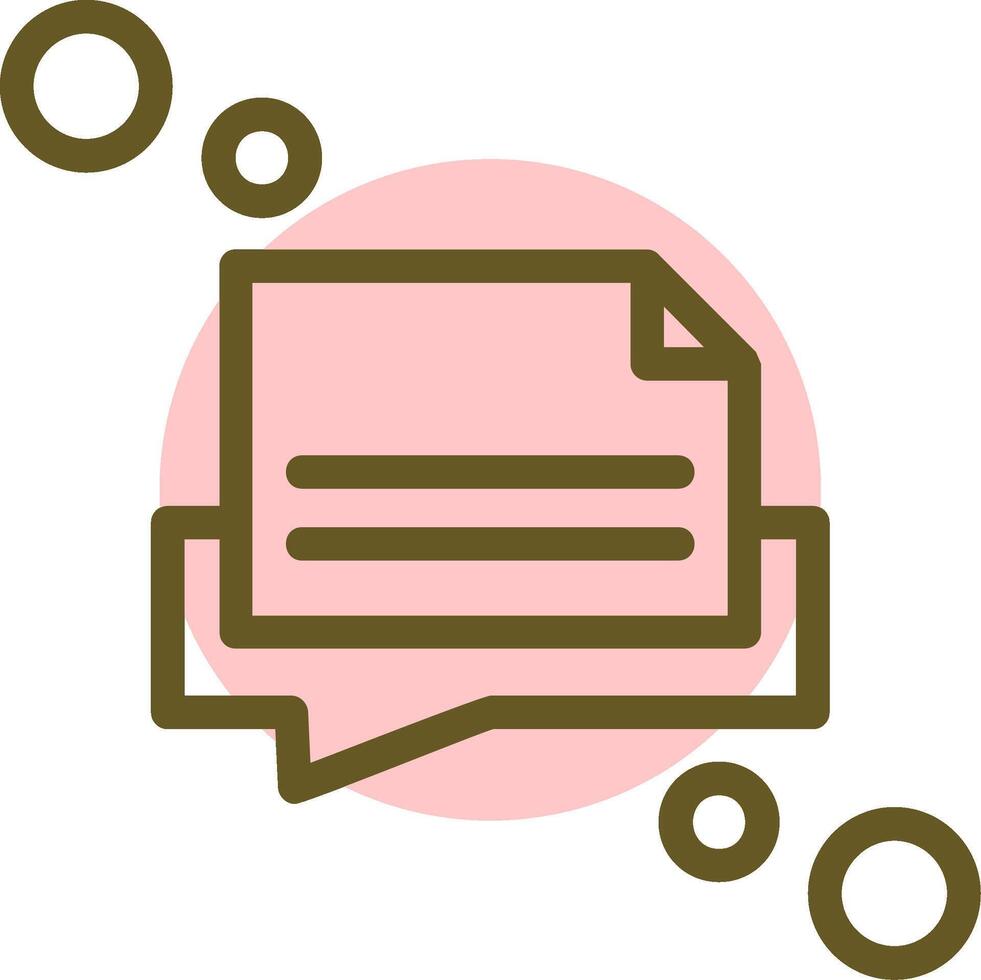Message draft Linear Circle Icon vector