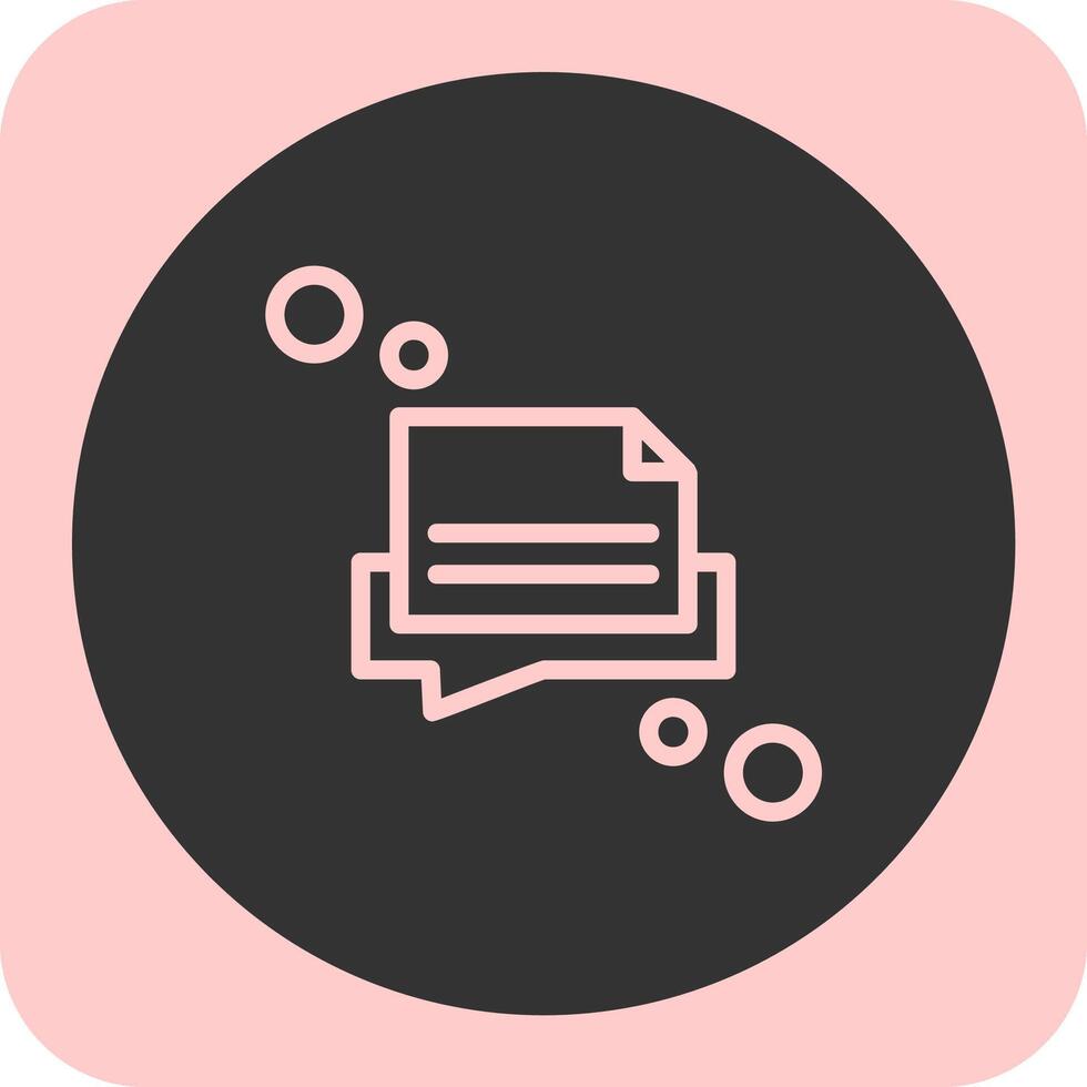 Message draft Linear Round Icon vector