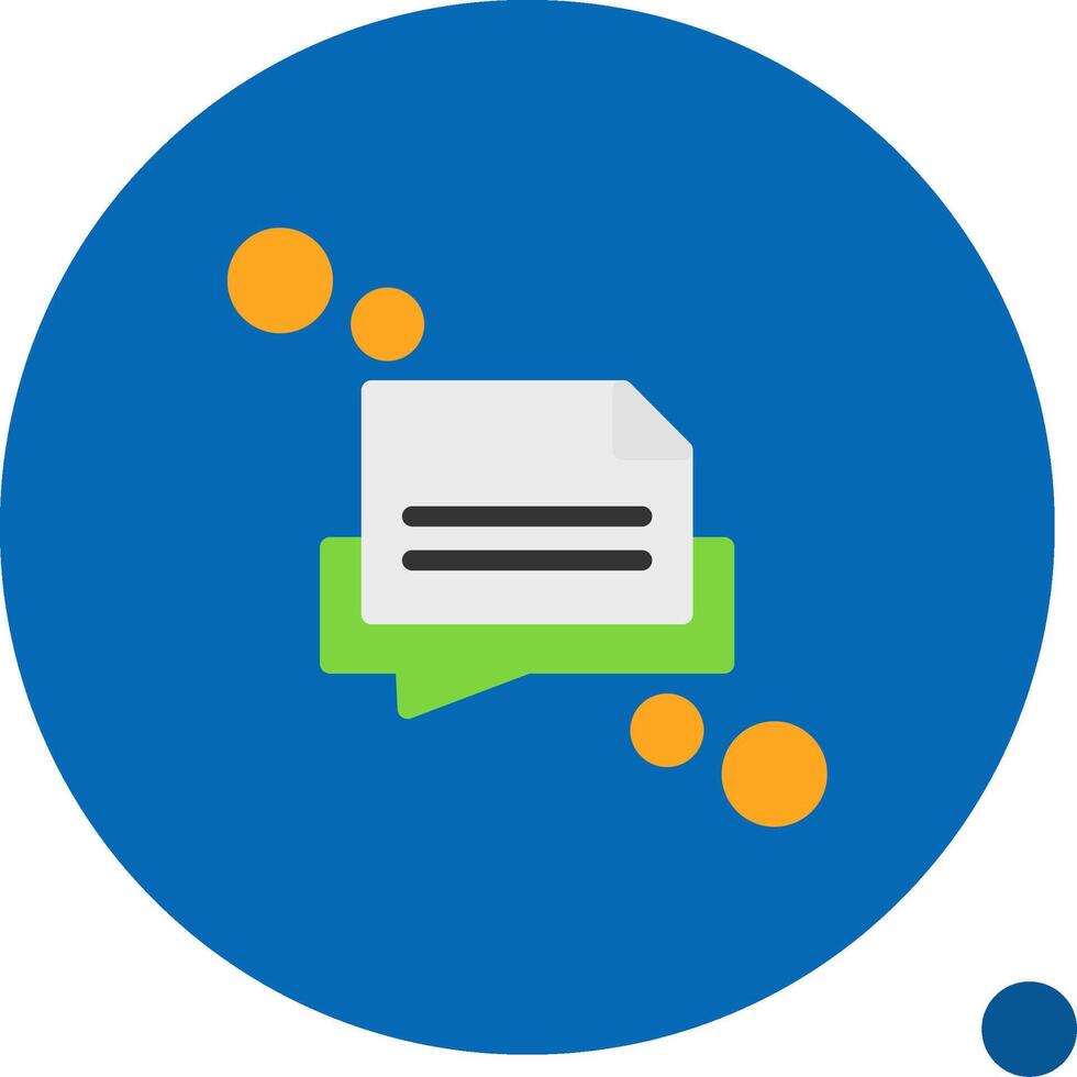 Message draft Flat Shadow Icon vector