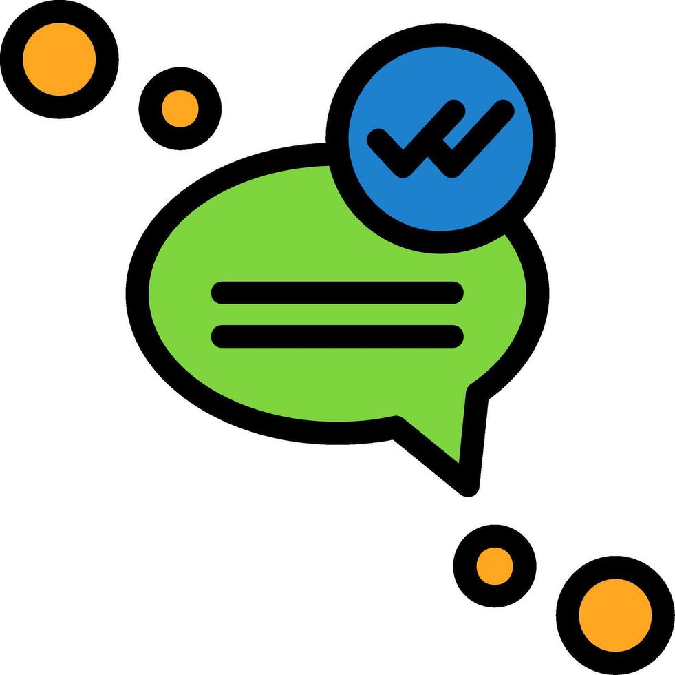 Message read Line Filled Icon vector