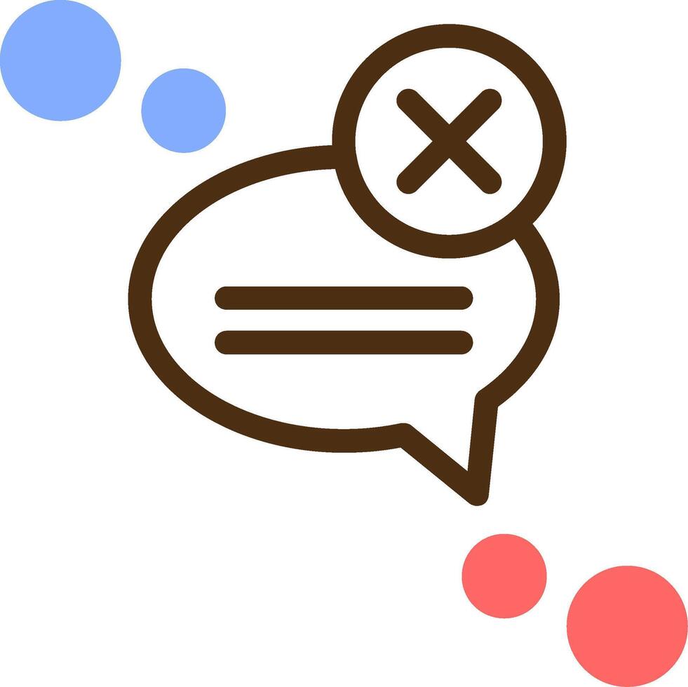 Message deleted Color Filled Icon vector