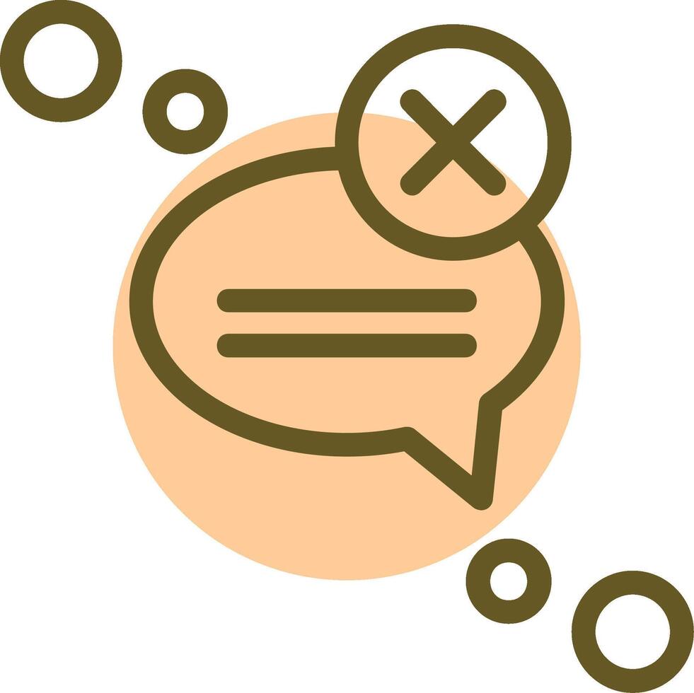 Message deleted Linear Circle Icon vector