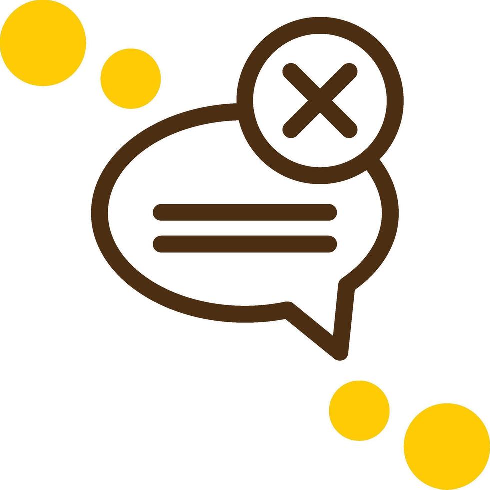 Message deleted Yellow Lieanr Circle Icon vector